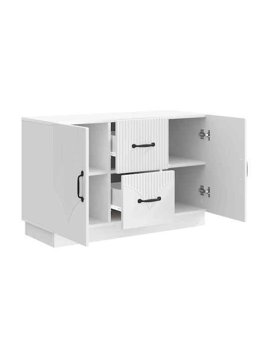Буфет Дървен С Чекмеджета Бял 89x34.5x57см