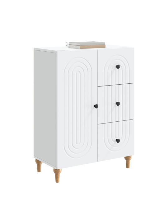 Holzsideboard mit Schubladen Weiß 66x34,5x90cm