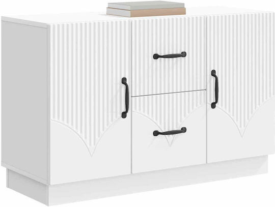 Holzsideboard mit Schubladen Weiß 89x34,5x57cm