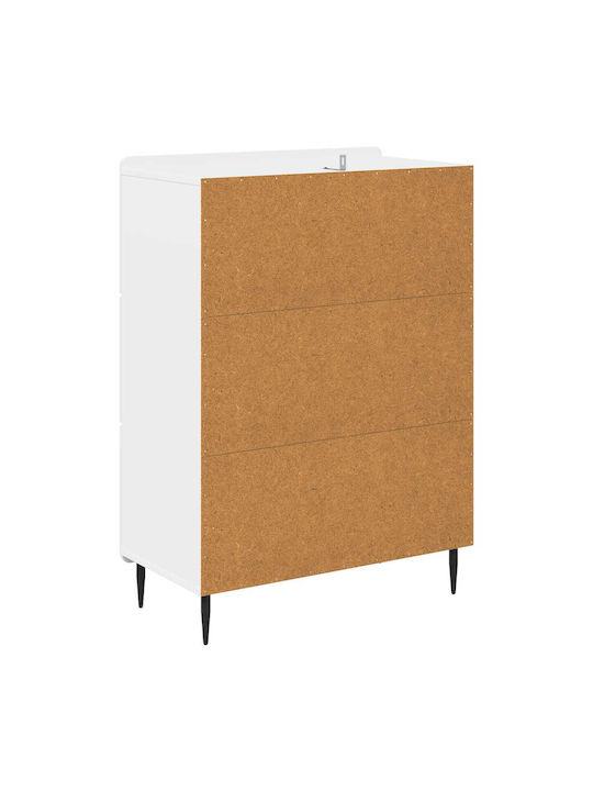 Bufet Din Lemn cu Sertare Alb 66x34.5x92cm