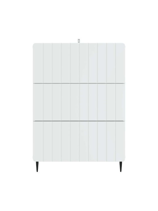 Bufet Din Lemn cu Sertare Alb 66x34.5x92cm