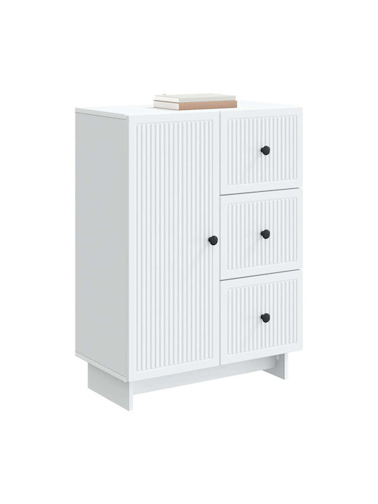 Bufet Din Lemn cu Sertare Alb 66x34.5x90cm