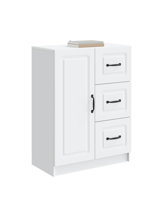 Bufet Din Lemn cu Sertare Alb 66x34.5x87cm