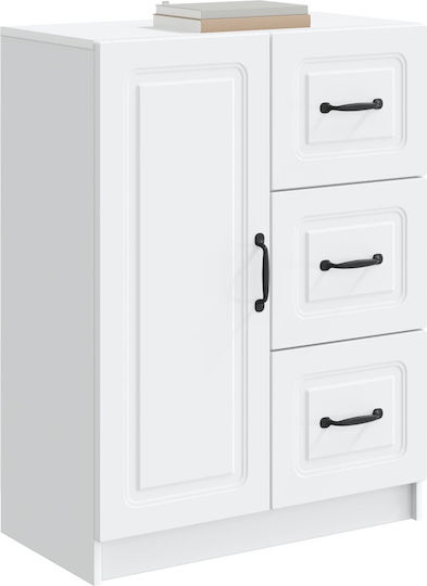 Wooden Sideboard with Drawers White 66x34.5x87cm