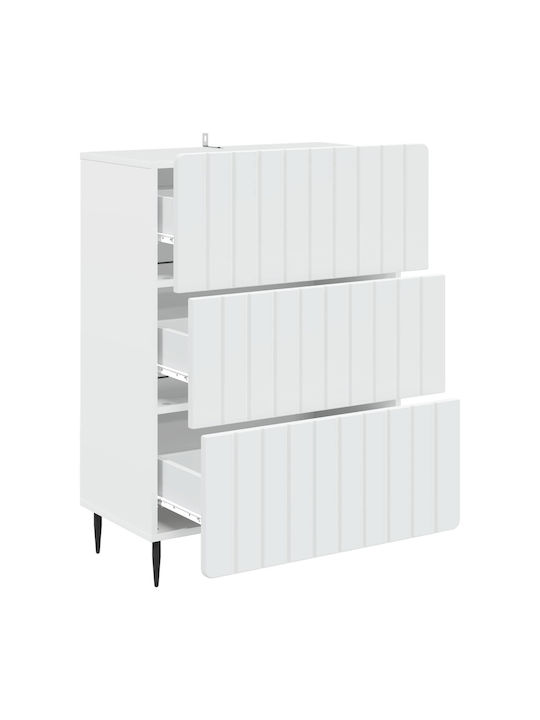 Bufet Din Lemn cu Sertare Alb 66x34.5x92cm