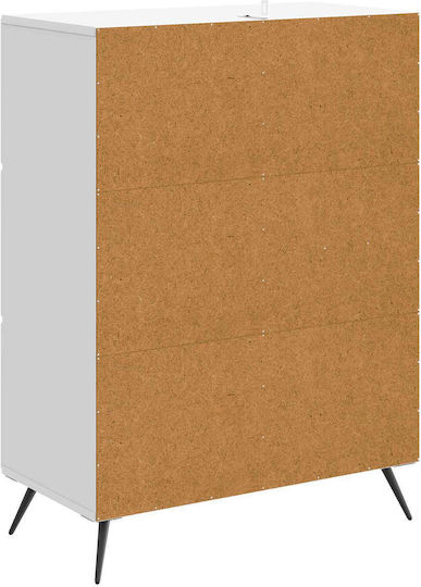 Holzsideboard mit Schubladen Weiß 66x34,5x90cm