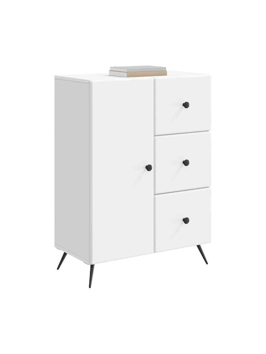 Bufet Din Lemn cu Sertare Alb 66x34.5x90cm