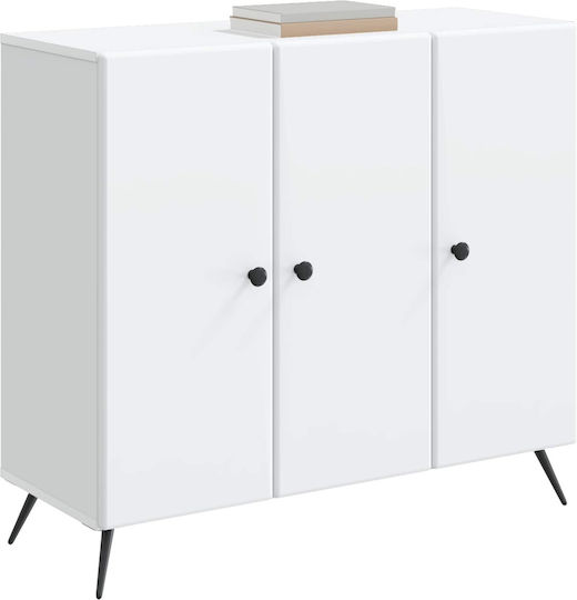 Holz Sideboard Weiß 89x34.5x80cm