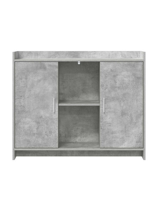 Μπουφές Ξύλινος Γκρι 98.5x33x80cm