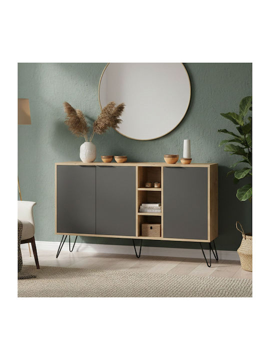 Flynn Sideboard Holz GP037-0004 1 Esche / Anthrazit 142x35.6x83cm