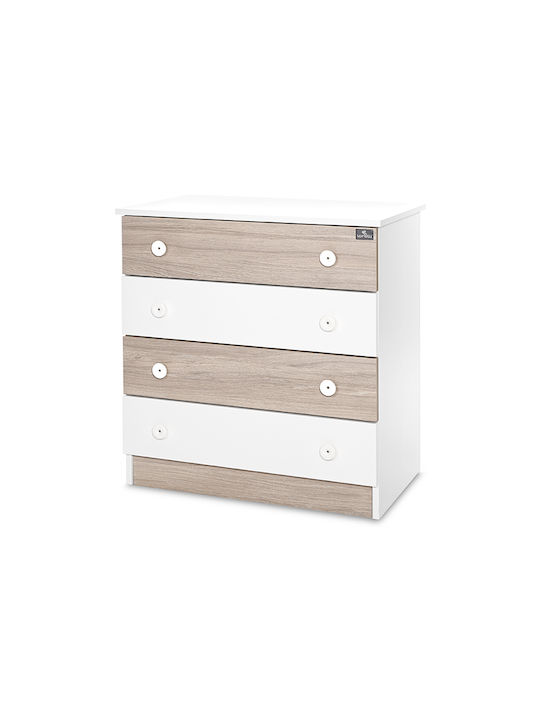 Baby Dresser With 4 Drawers White 81x50x86cm