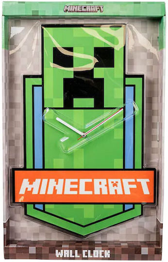 Minecraft Παιδικό Ρολόι Τοίχου Gaming 50x34cm