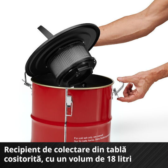 Einhell Ash Vacuum 800W with 20lt Waste Container