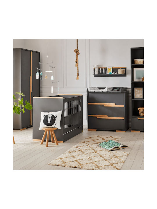Kidscom Snap Nursery Furniture Set with Bed & Nursery Drawer Gray / Beige