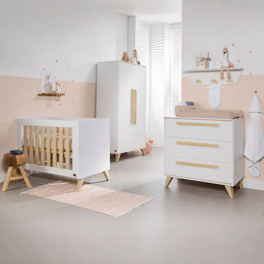 Kidscom Lazio Комплекти бебешки мебели с Креват и Комод Бял / Бежов