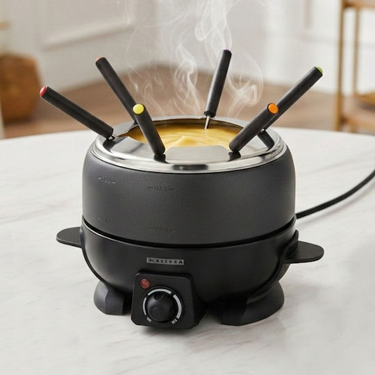Melissa Electric Metallic Fondue Pot Black 25x16.5x21.5cm