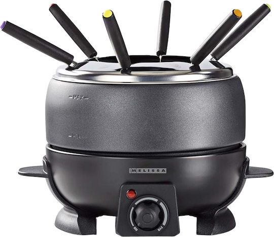 Melissa Electric Metallic Fondue Pot Black 25x16.5x21.5cm
