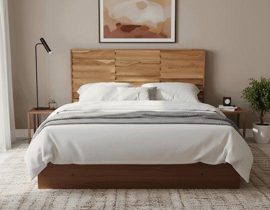Polihome Wooden Brown Bed Headboard 140x80cm