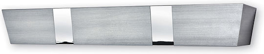 Anartisi Μετόπη Κουρτινόξυλου ΜB81 100εκ. Μεταλλική Argento Χρώμιο