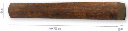 Anartisi Curtain Pelmets Curtain Rod 231 Single 100cm Wooden