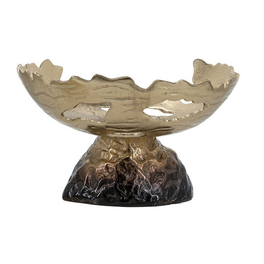 Artekko Noble Dekorative Schale Metall Gold 28x28x7,8cm