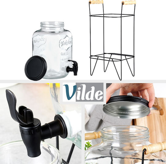 Vilde Glass Beverage Dispenser with Spigot 5.5lt