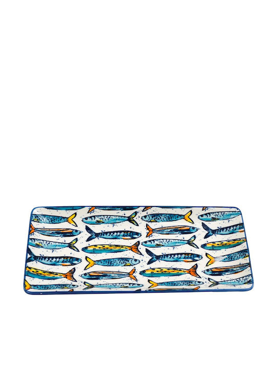Atmosphera Atmosphera Dekorative Platten Keramik Blaue Fisch Dekorative Platte 24.7x11.5cm Atmosphera Atmosphera Dekorative Platten Keramik Blaue Fisch Dekorative Platte 24.7x11.5cm