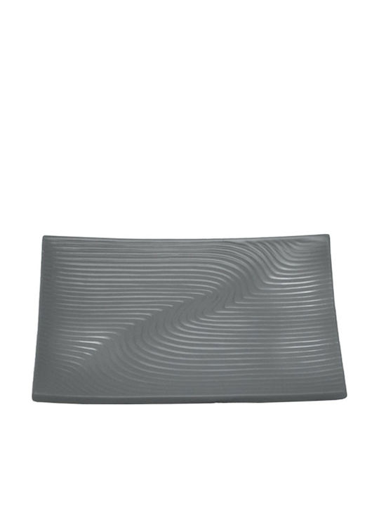 Platou Decorativ Rectangular Ceramică Gri 49.6x27x5cm