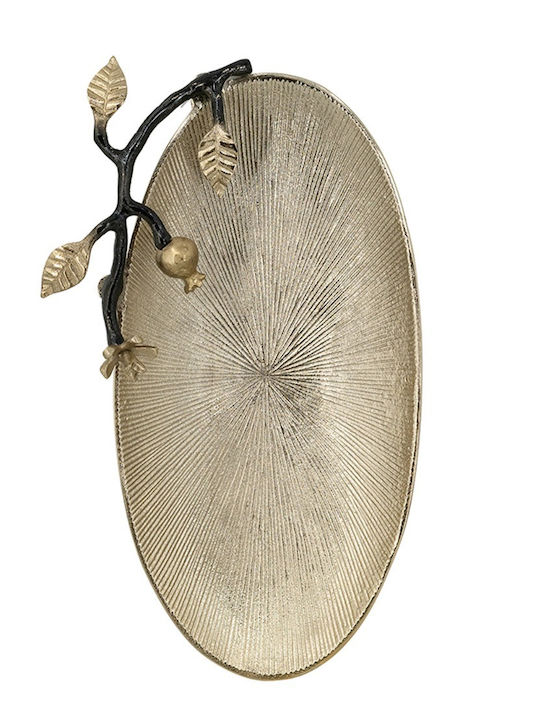 Artekko Noble Decorative Platter Metallic Gold 43.2x26.7x7.6cm