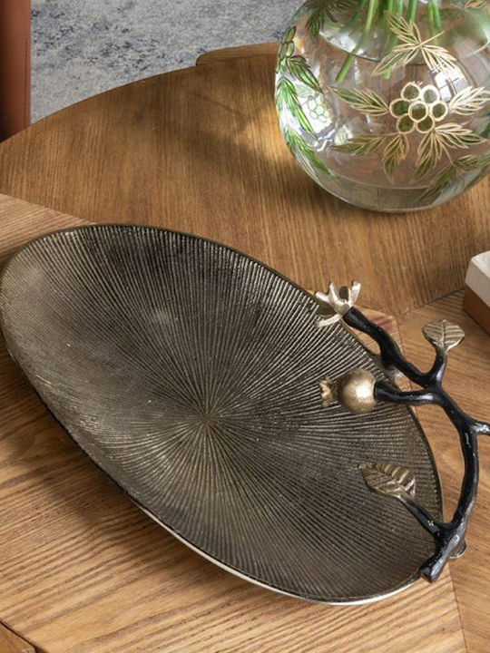 Artekko Noble Decorative Platter Metallic Gold 43.2x26.7x7.6cm