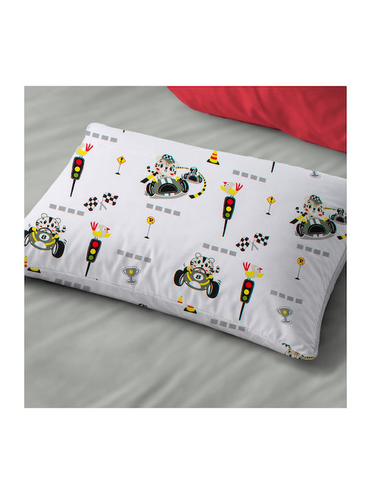 Dimcol Baby Pillowcase White-Olive 45x35cm