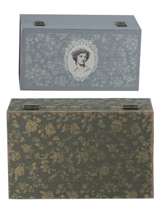 Artekko Set Dekorative Boxen Hölzernes 2 Stück