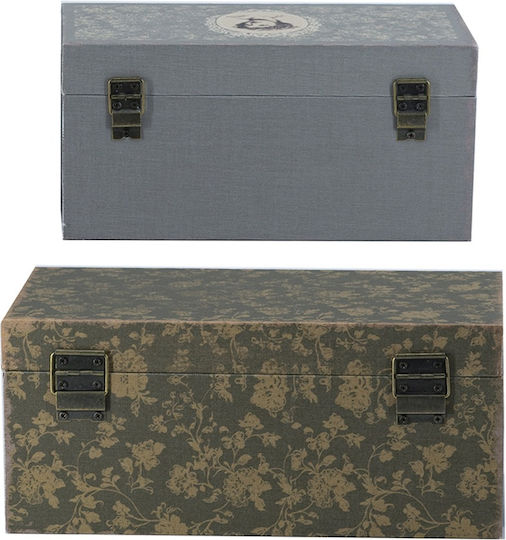 Artekko Set Dekorative Boxen Hölzernes 2 Stück