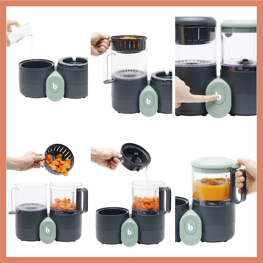 Babymoov Nutribaby Food Steamer with Blender with 3 Steaming Decks 0.3lt