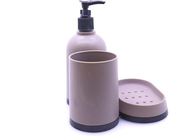 Cyclops Set Accesorii Baie Plastic Taupe 3buc