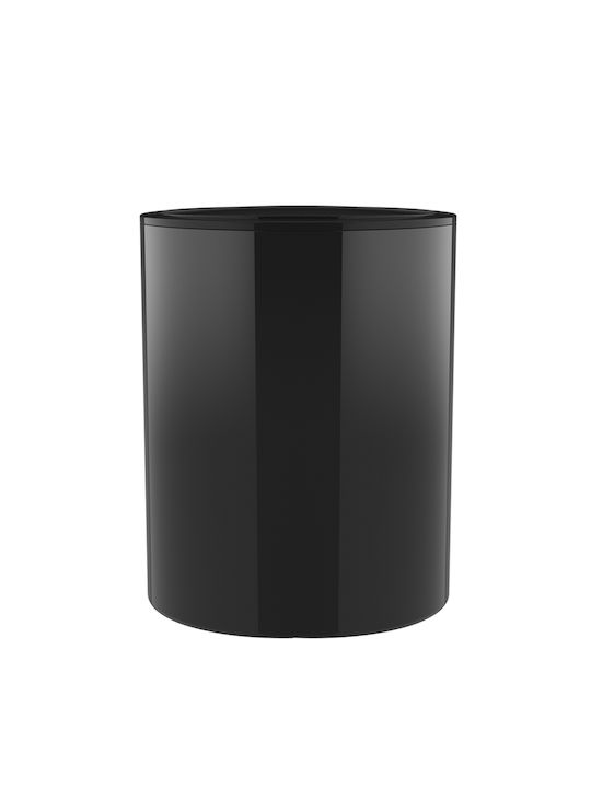SteweHome Bathroom Accessory Set Plastic Black 5 Pieces