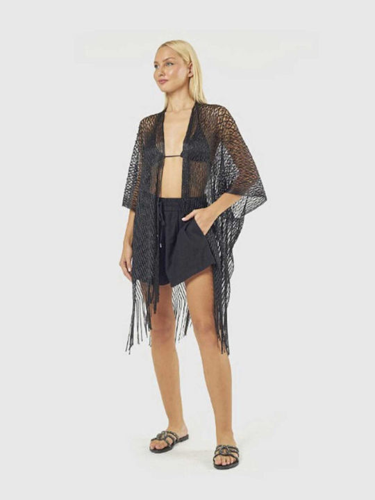 Verde Women's Maxi Beach Caftan Black