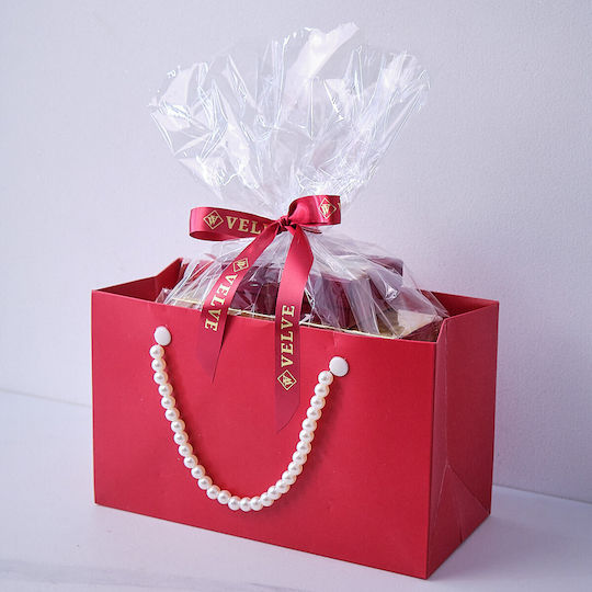 Tenderness Gift Set Butterfly Martisor Brooch Eveline Prestige Snail Caviar Anti-aging Day Cream 50 Ml Eveline Prestige Snail Caviar Face Serum In Elegant Handbag-style Pouch Red Gold