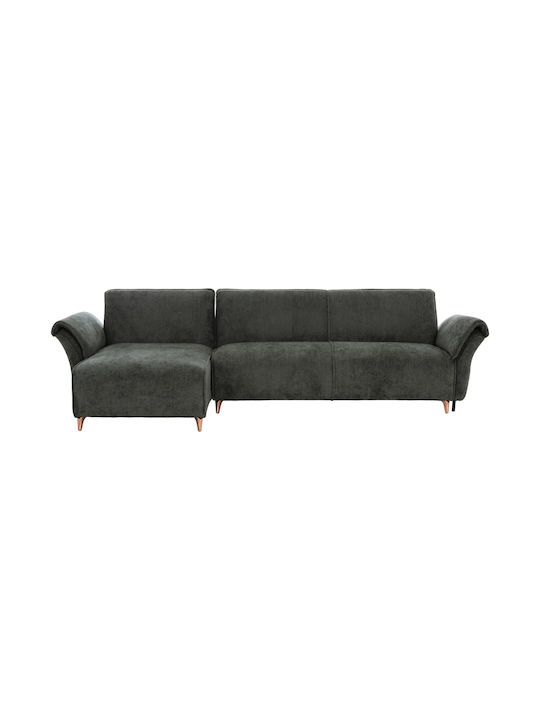 Mailo Corner Sofa Bed with Reversible Angle Green 300x145x80cm