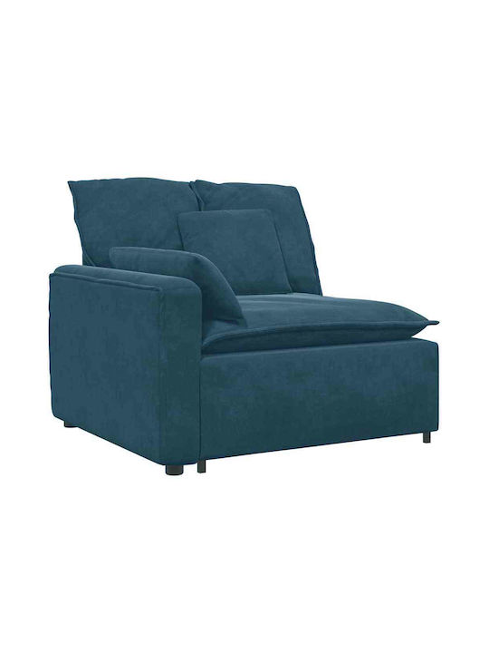 Two-Seater Velvet Blue Couch 224x105x64cm