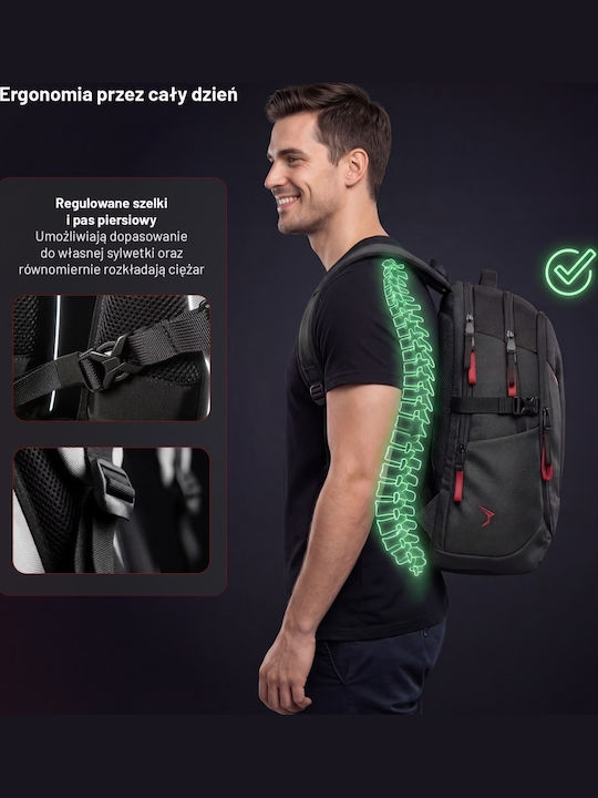 Diablo Τσάντα Πλάτης για Laptop σε Μαύρο χρώμα
