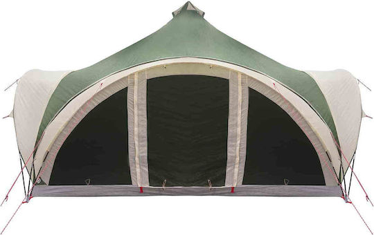 vidaXL Καλοκαιρινή Σκηνή Camping Teepee Πράσινη για 18 Άτομα 500x500x350εκ.