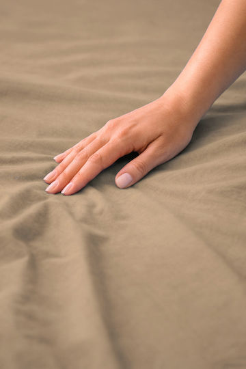 Fan Europe Double Bed Sheet 200x220cm Dark Beige