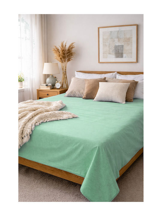 Fan Europe Cearceaf De Pat Single 160x200 cm Verde Deschis