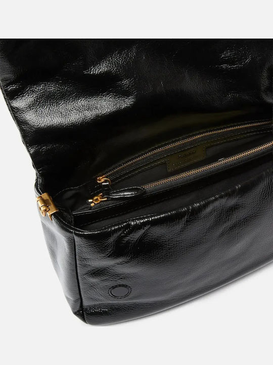 Leather Women's Shoulder Bag Black
