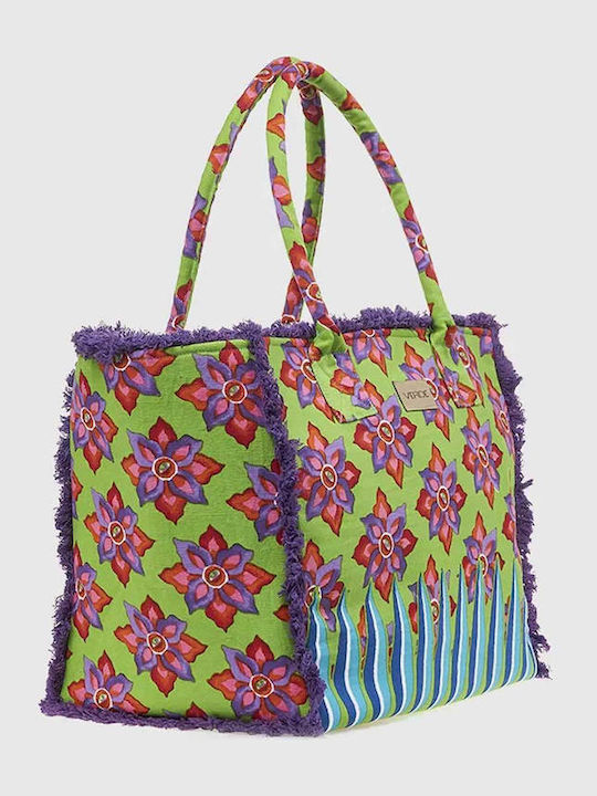 Verde Geantă De Plajă Din Material Textil Verde