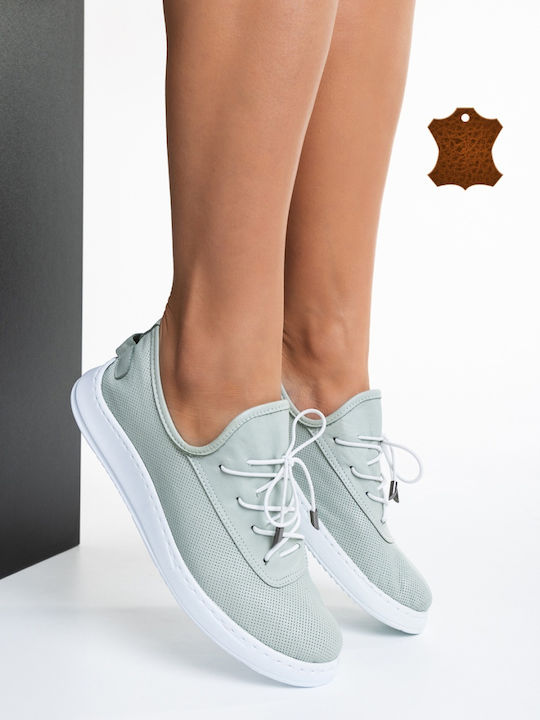 Oxfords Pentru Femei Din Piele Verzi