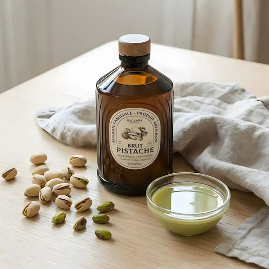 Bacanha Organic Pistachio Flavor Syrup 400 Ml Coffee Lemonade Cocktails