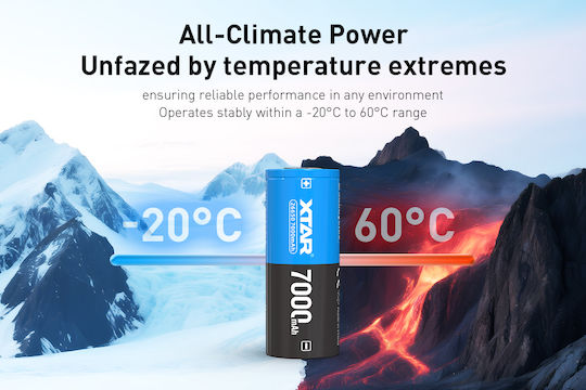 XTAR Επαναφορτιζόμενη Μπαταρία 26650 Li-ion 7000mAh 3.6V