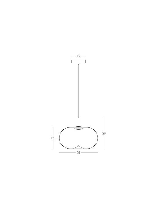 Zambelis Lights Zambelis Lights Gold LED Ceiling Light with Warm White Light 28x28cm
